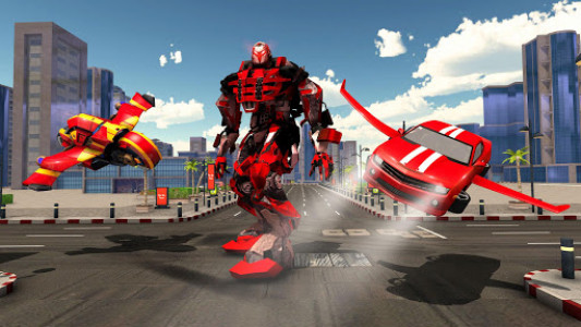 اسکرین شات بازی Moto Robot Transformation: Robot Flying Car Games 4