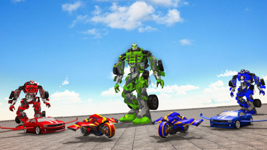 اسکرین شات بازی Moto Robot Transformation: Robot Flying Car Games 5