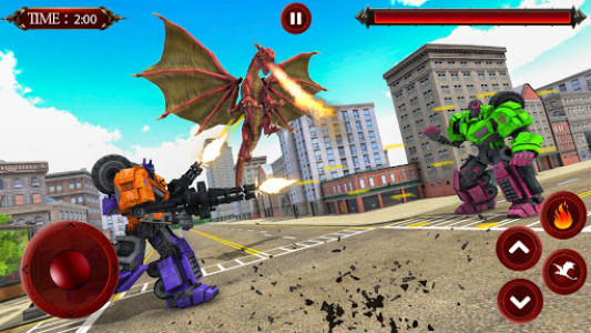 اسکرین شات بازی Flying Dragon Robot Transformation: Robot games 3D 4