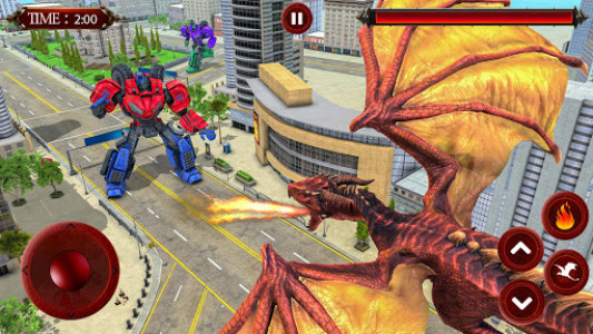 اسکرین شات بازی Flying Dragon Robot Transformation: Robot games 3D 6