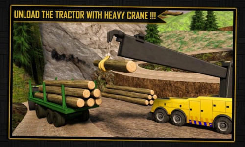 اسکرین شات بازی Log Transporter Tractor Crane 3