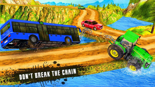اسکرین شات برنامه Chained Tractor Towing Bus 3