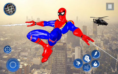 اسکرین شات برنامه Flying Superhero: Spider Games 8