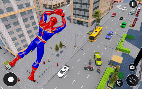 اسکرین شات برنامه Flying Superhero: Spider Games 5