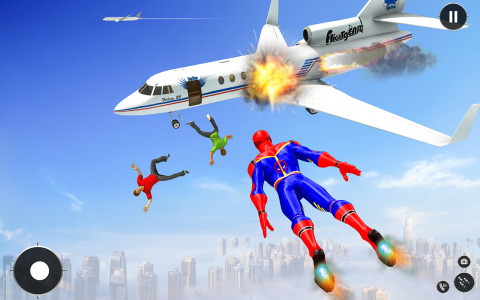 اسکرین شات برنامه Flying Superhero: Spider Games 6
