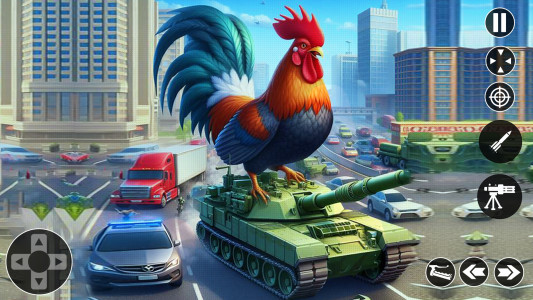 اسکرین شات بازی Rooster Fights Chicken 3D Game 5