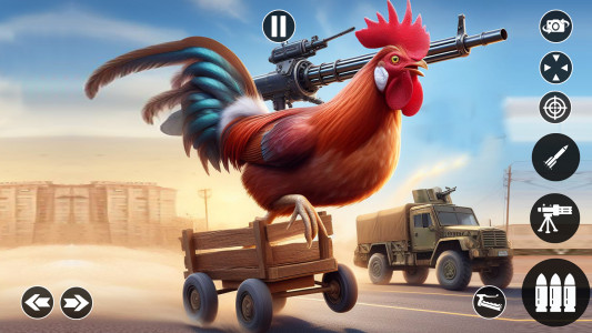 اسکرین شات بازی Rooster Fights Chicken 3D Game 1