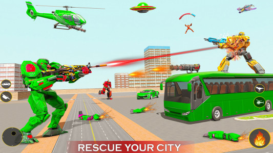 اسکرین شات برنامه Helicopter Robot Car Game 3d 5