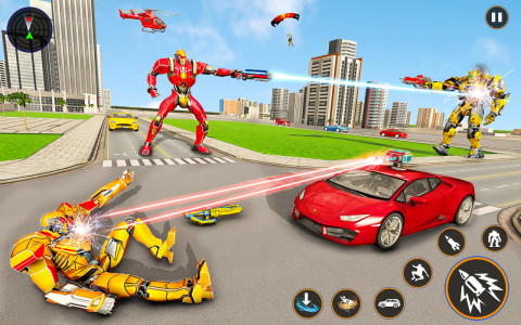 اسکرین شات برنامه Helicopter Robot Car Game 3d 7