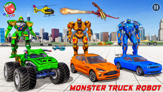اسکرین شات بازی Monster Truck Robot Car Game 1