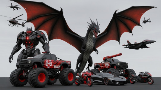 اسکرین شات 1 بازی Monster Truck Game Robot Fight