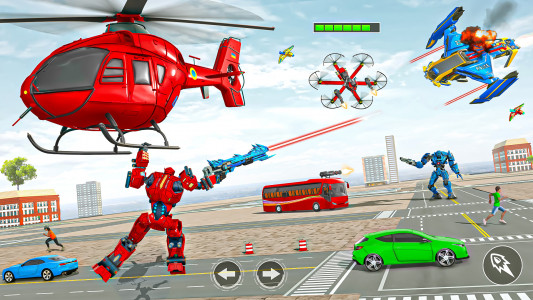 اسکرین شات برنامه Bus Robot Car Drone Robot Game 1