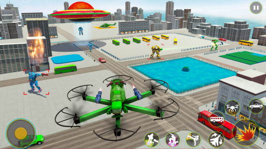 اسکرین شات برنامه Bus Robot Car Drone Robot Game 7