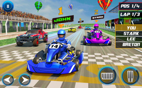 اسکرین شات برنامه Go Car Robot game – Robot Kart Racing Games 1
