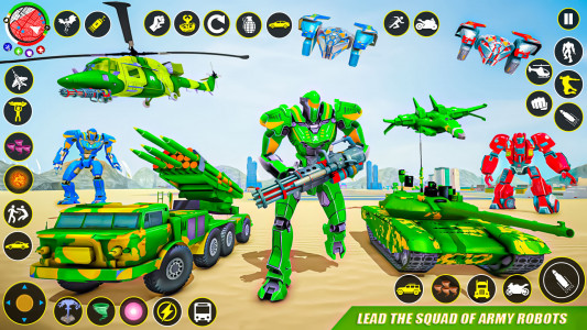 اسکرین شات برنامه Army Truck Robot Car Game 3d 4