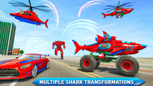 اسکرین شات بازی Monster Truck Robot Shark Game 4