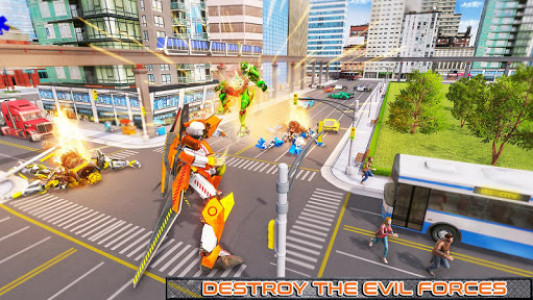 اسکرین شات برنامه Ostrich Robot Car Transform Wars – Car Robot Games 8