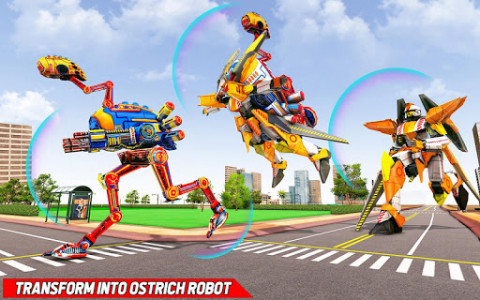 اسکرین شات برنامه Ostrich Robot Car Transform Wars – Car Robot Games 2