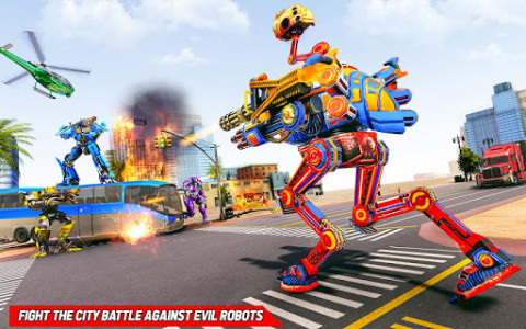 اسکرین شات برنامه Ostrich Robot Car Transform Wars – Car Robot Games 5