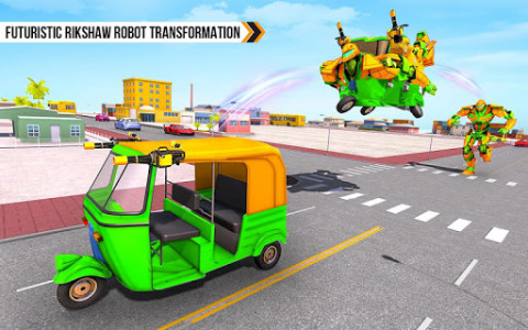 اسکرین شات برنامه Game of Robots and Cars – Auto Rickshaw Robot Game 8
