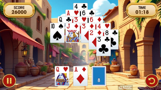 اسکرین شات 4 بازی Pyramid Solitaire Challenge