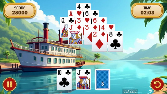 اسکرین شات 2 بازی Pyramid Solitaire Challenge