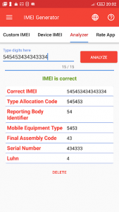 اسکرین شات برنامه IMEI Generator 4