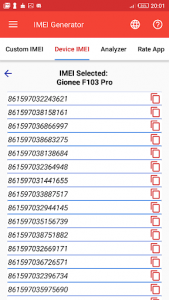 اسکرین شات برنامه IMEI Generator 3