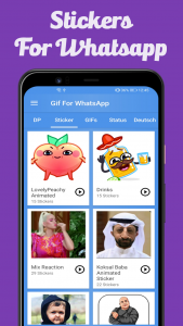 اسکرین شات برنامه Gif Stickers For Whatsapp 2
