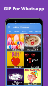 اسکرین شات برنامه Gif Stickers For Whatsapp 1