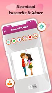 اسکرین شات برنامه Kiss GIF : Kiss Stickers For Whatsapp 3
