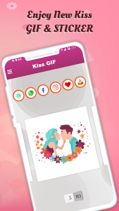 اسکرین شات برنامه Kiss GIF : Kiss Stickers For Whatsapp 4