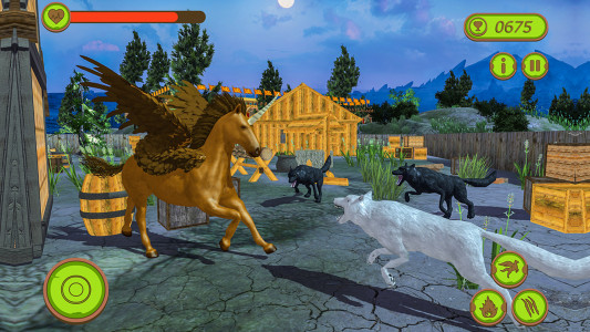 اسکرین شات برنامه Flying Unicorn Horse Game 5