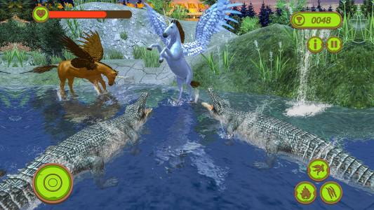 اسکرین شات 3 برنامه Flying Unicorn Jungle Survival