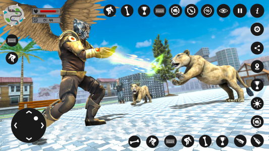 اسکرین شات 4 بازی Flying Lion Rope Hero Game