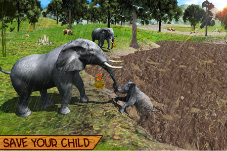 اسکرین شات برنامه Wild Elephant Family Simulator 4
