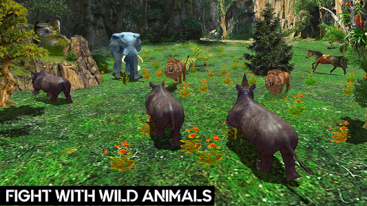 اسکرین شات 7 برنامه Wild Rhino Family Jungle Sim