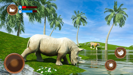 اسکرین شات 1 برنامه Wild Rhino Family Jungle Sim