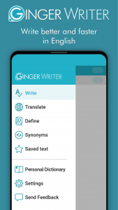 اسکرین شات برنامه Ginger Writer, Grammar Speller 6