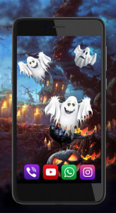 اسکرین شات برنامه Halloween Ghosts Live Wallpaper 3