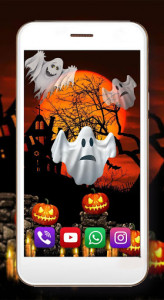 اسکرین شات برنامه Halloween Ghosts Live Wallpaper 4