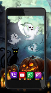 اسکرین شات برنامه Halloween Ghosts Live Wallpaper 1