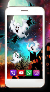 اسکرین شات برنامه Halloween Ghosts Live Wallpaper 2