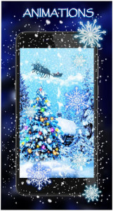اسکرین شات برنامه Snowfall Christmas live wallpaper 2