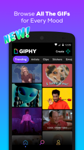 اسکرین شات برنامه GIPHY: GIF & Sticker Keyboard  1