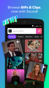 اسکرین شات برنامه GIPHY: GIFs, Stickers & Clips 1