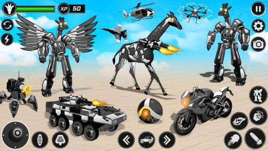 اسکرین شات بازی Giraffe Robot Car Transform 1