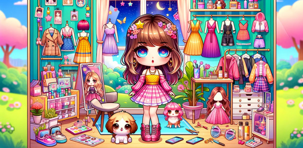 اسکرین شات 2 بازی DIY Paper Doll Chibi DressUp