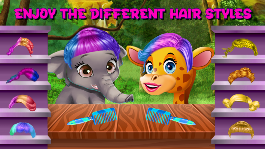 اسکرین شات 1 بازی Animals Hair styles Girls Game