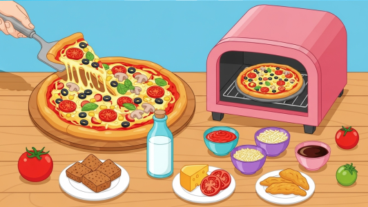 اسکرین شات 1 بازی Pizza Maker -Kids Cooking Chef